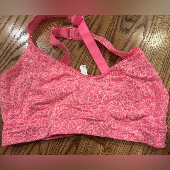Hot Pink Lace Bralette withh crisscross straps 18/20 - Picture 1 of 4